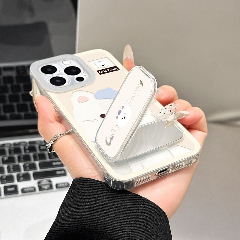 かわいいウエストハイランド子犬スタンド Apple 16 携帯電話ケース iphone15 保護カバー 14 オールインクルーシブ 13 ソフトケースに適しています|undefined