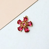 Copper zirconium, pendant, earrings, Chinese hairpin handmade, flowered