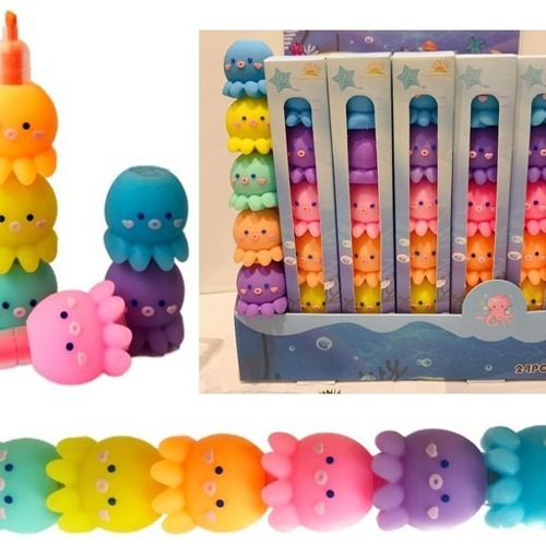 Gift pen aligns particle size colorful shapes school students takeout diary multi-piece multi-stack multi-puzzle fluorescent pens