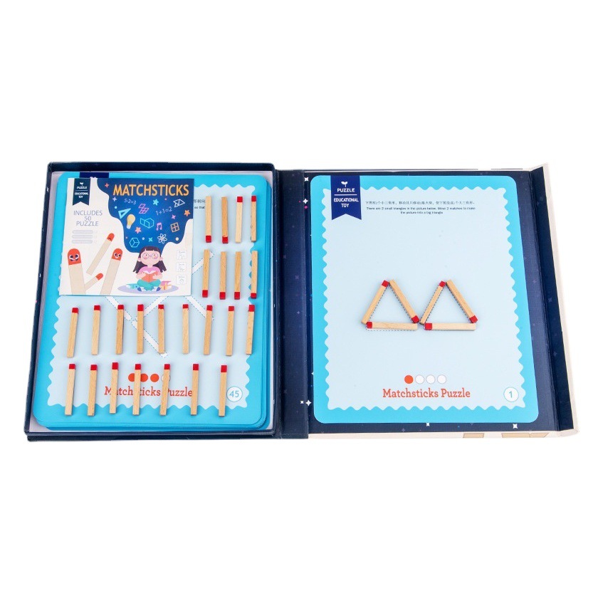 Pensamiento matemático Matchstick juego lógica entrenamiento desarrollo palo de madera juguetes educativos 3-10 años de edad los niños material didáctico