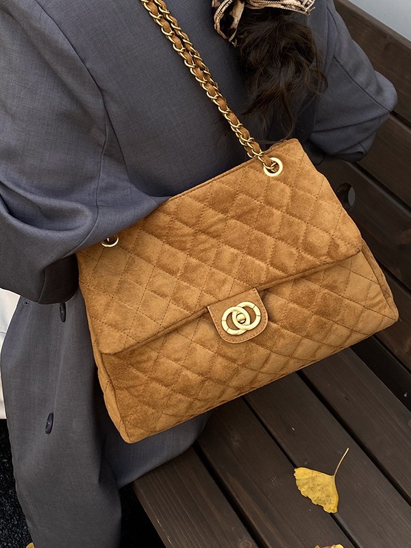 Cross-border nueva cadena de diamante de hombro bolso de mujer alta sensación de lujo ligero gran capacidad ocio viaje bolso de mano image 5