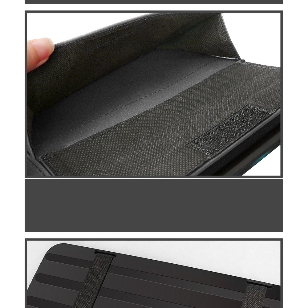 Car Sunshade Glasses Case, Document Receipt Holder, Car Rubber Frame Zipper, Multi-functional Card Bag Cosmetics Bag