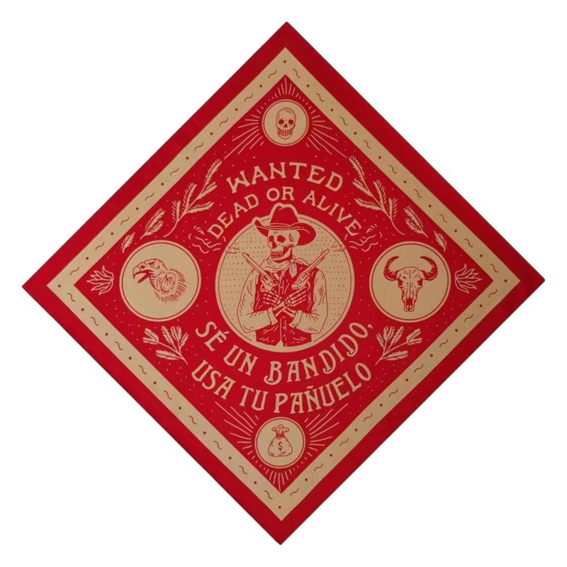 Cotton bandanna Denim Skull Square Scarf Casual Outdoor Motorcycle Riding Headband Hip Hop Dress Face Scarf