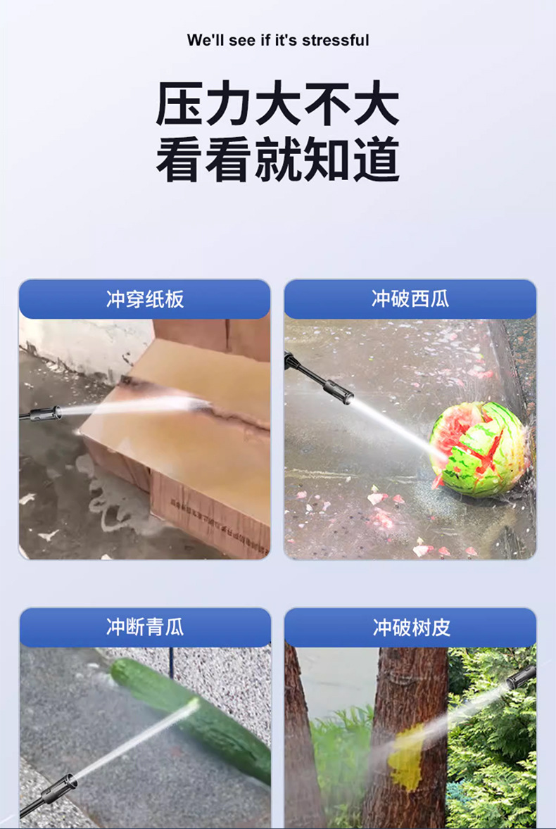 Portable Car Washer Water Gun Cordless Brushless Motor Watering Irrigation
