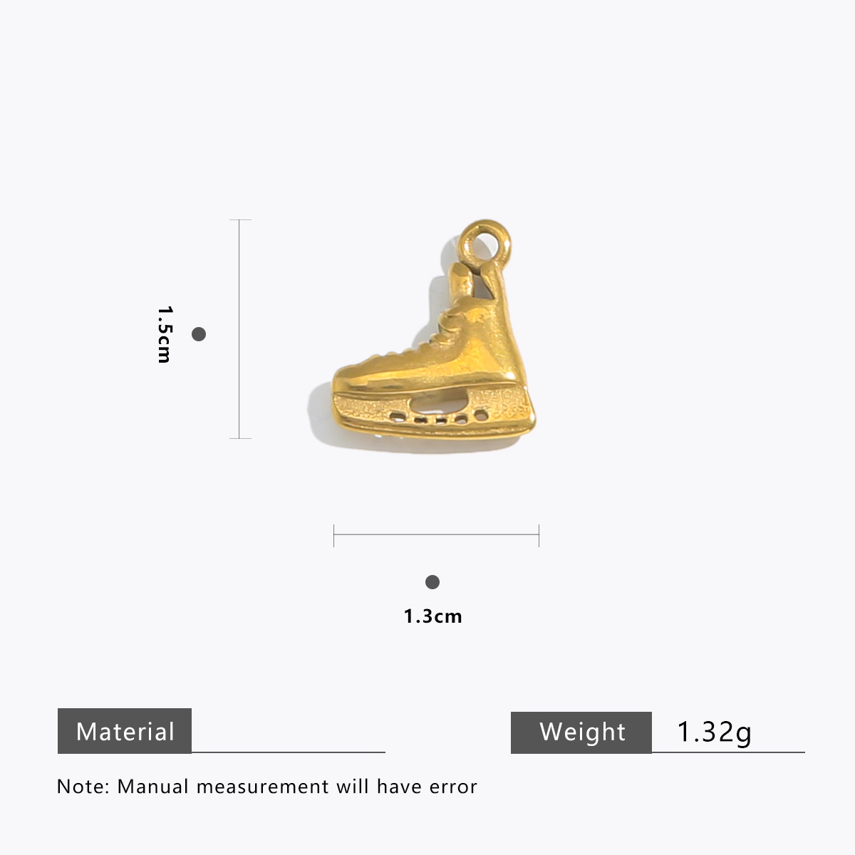 6g Weight Pendant Jewelry Making Type Charms Classification 5 PCS/Package Quantity 304 Stainless Steel Material Boots Pattern All Seasons Season Plating Design Retro, Classic Style Style 5 PCS/Package 304 Stainless Steel Boots Pendant Charms 22
