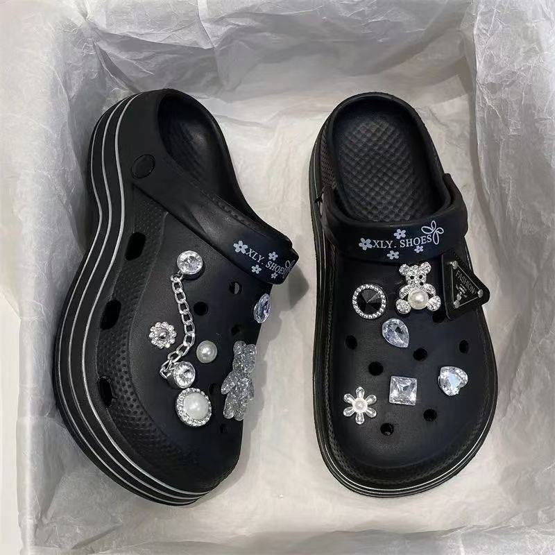 [쓰리라인 크록스] 블랙 [다이아몬드베어]