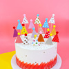 Cake decoration of Korean ins mini -version of the hair ball birthday hat plug -in party birthday baking account plug -in