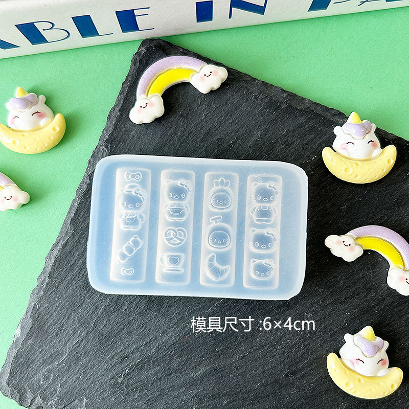 漫画リラックマかわいい子羊高透明ネイルアートデコレーションシリコーン型 DIY 接着剤 UV 接着剤型フラット交換モデル|undefined
