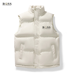 Cotton Vest Foreign Trade Vest Top Workwear Solid Color Autumn and Winter Stand Collar Protective Thickened Vest Workwear Sleeveless Jacket