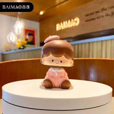 Car hanging – Cute Exquisite Resin Capybara Rearview - jk-little-couple-bobblehead-figurine-pink-vivi-opp-bag-packaging
