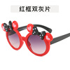 Children's cute sunglasses with bow, fashionable brand glasses suitable for photo sessions, Korean style