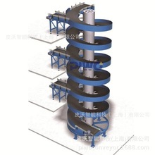 设计多楼层进出 宽链板螺旋输送 物料箱垂直旋转升降连续提升输送