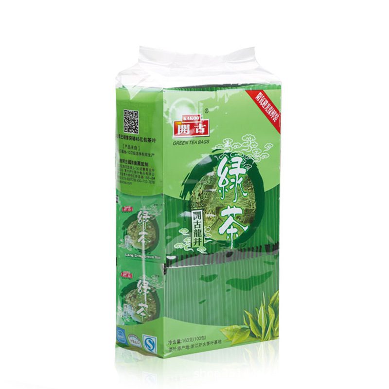 开古龙井绿茶保鲜装100袋 商务茶包一次性独立包装 酒店宾馆饭店