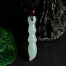 眷钰 天然缅甸A货翡翠毛笔吊坠珠宝玉石男女工厂批发FC1012551