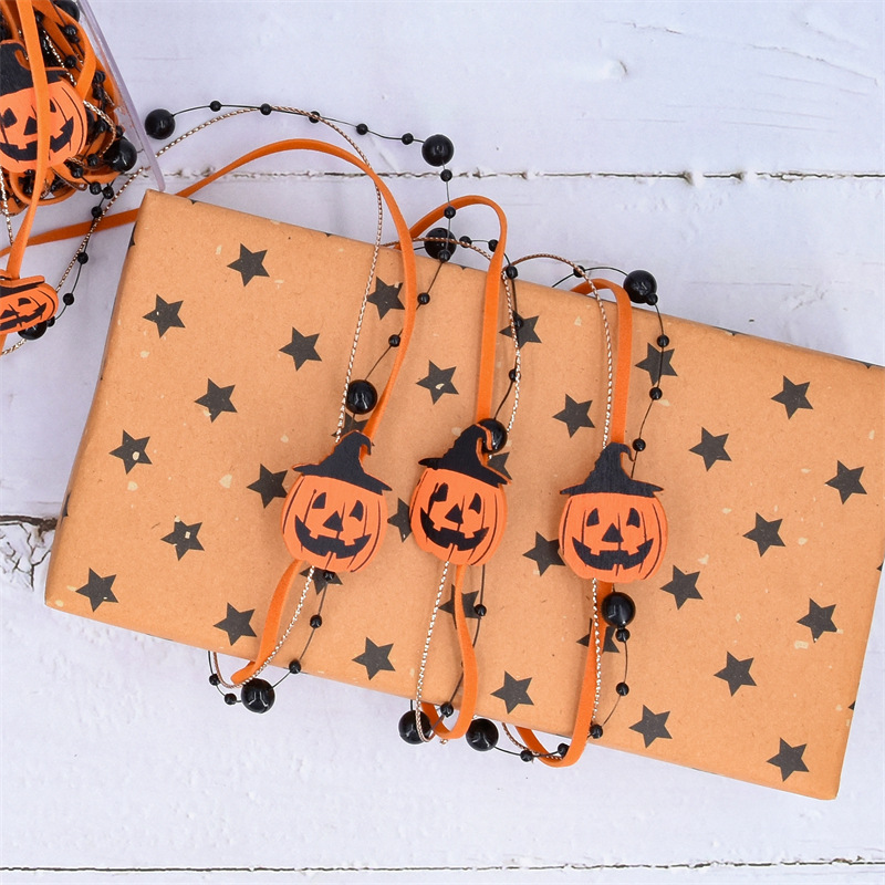 Embalaje de Halloween cinta naranja calabaza cinta decorativa artesanal cinta creativa decoración festiva caja de regalo cinta transfronteriza