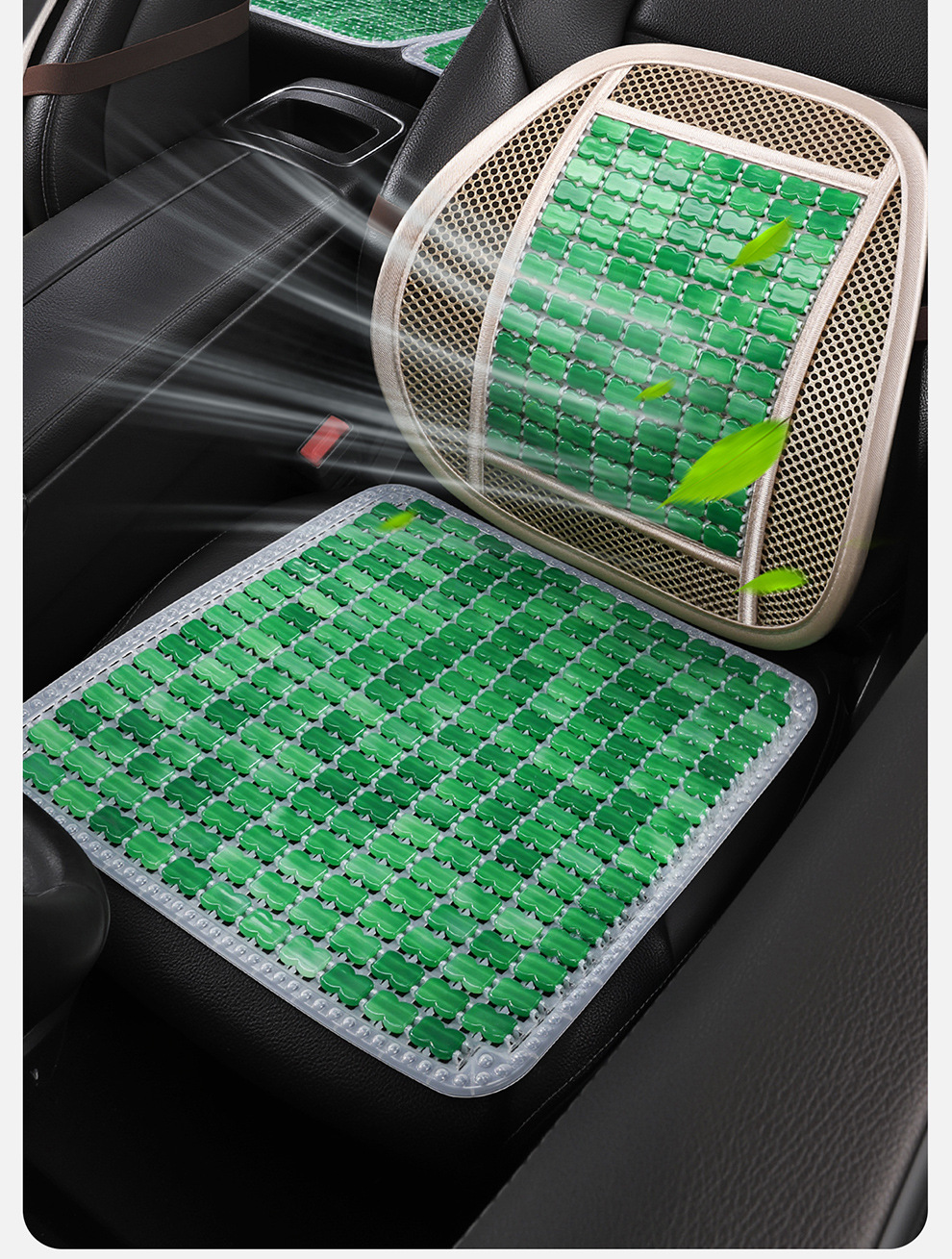 Resin Breathable Mahjong Imitation Jade Tpe Gel Car Seat Cushion Summer Cooling Pad Office Chair Cushion for Long Sitting