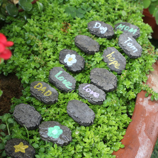 Cross-border New Products Miniature Step Stone Ornaments suit Home Potted Plant Paving Small Stone Decoration Garden DIY Accessories