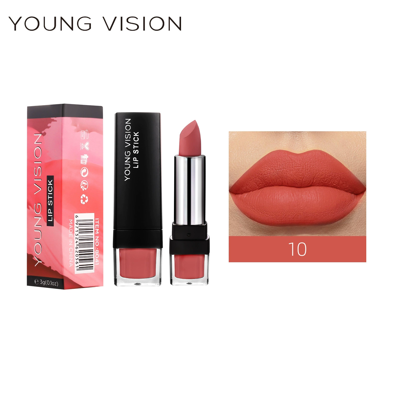 Матовая помада YOUNG VISION, праймер для макияжа, прозрачная тень, 12 цветов, (кросс-бордерная торговля)