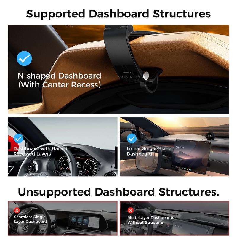 Cross-border MagSafe car dashboard clip-on phone navigation support stand, foldable magnetic car mount