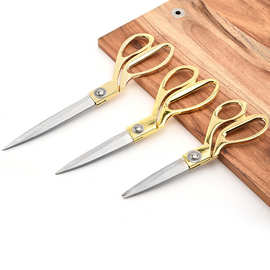 厂家批发锌合金裁缝剪刀 服装裁缝工具裁缝剪 不锈钢家用剪刀