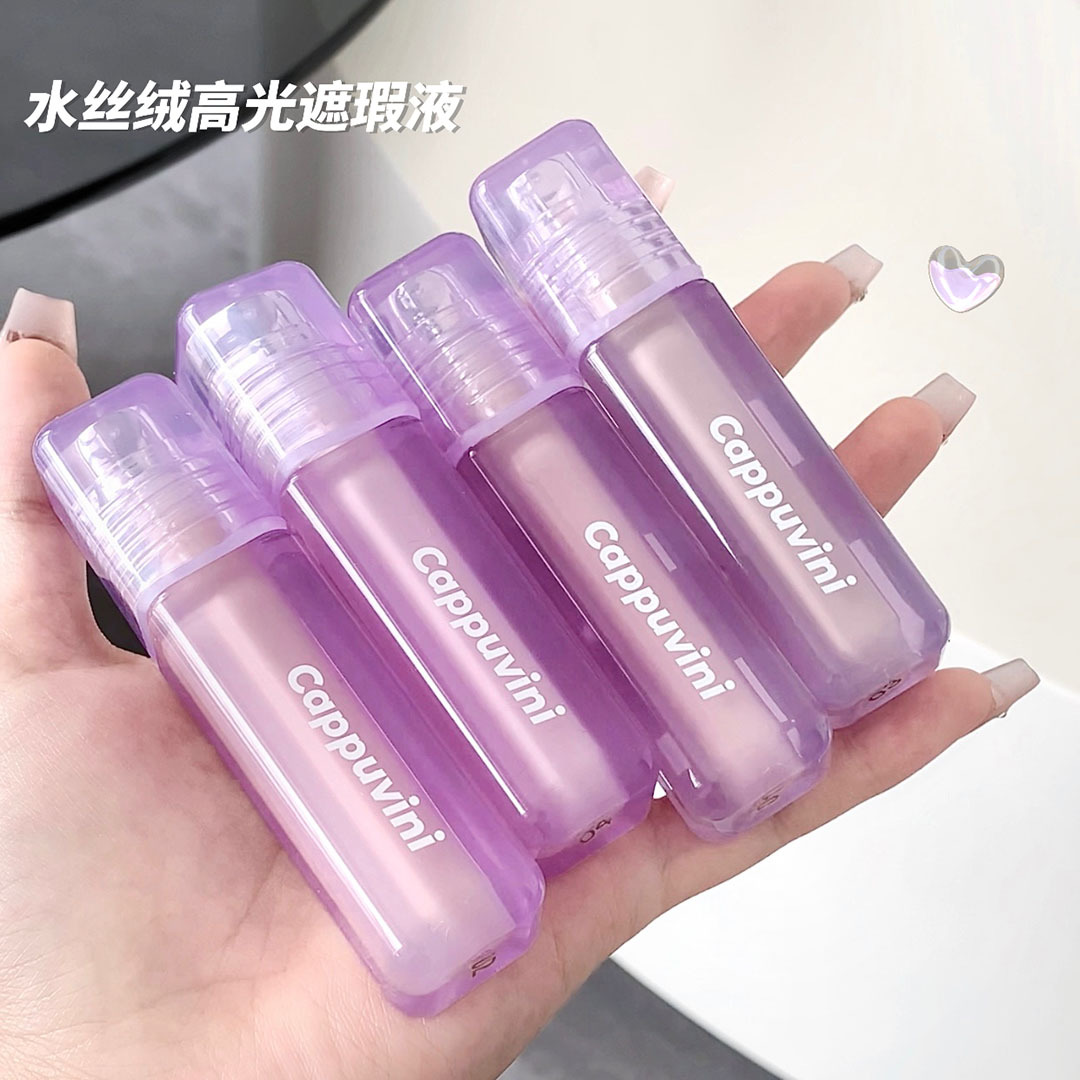Cappuccino Water Velvet High-Gloss Concealer para aclarar las manchas oscuras de los ojos, hidratar las manchas de acné y no enganchar las manchas.
