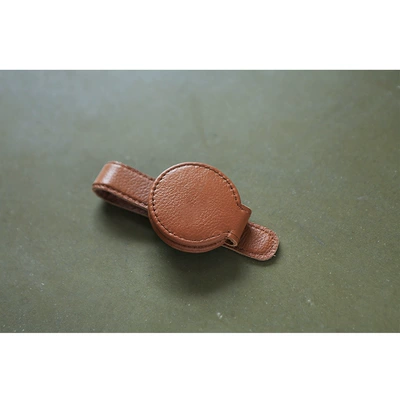 Car Glasses Clip/Bill Clip: Car Interior Leather Storage Clip - brown