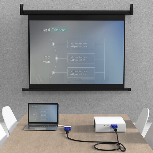 Biaz HD VGA cable computer TV projector monitor cable double magnetic ring blue head 3+6 wire core