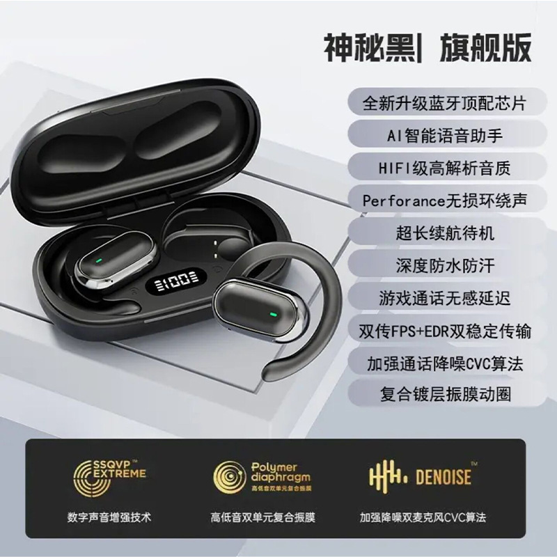 抖音跨境新款X96不入耳OWS蓝牙耳机挂耳式运动耳机超长续航降噪|undefined