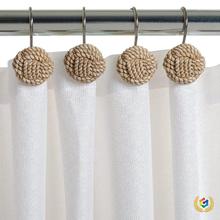 ✅12PCS跨境电商 亚马逊 希音 temu 速卖通款毛线球浴帘挂钩