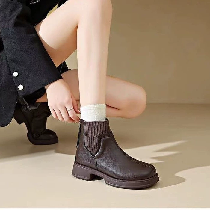 Мартенс, демисезонные челси в английском стиле платформа с молнией, low boots, британский стиль, 2025 год, западный стиль