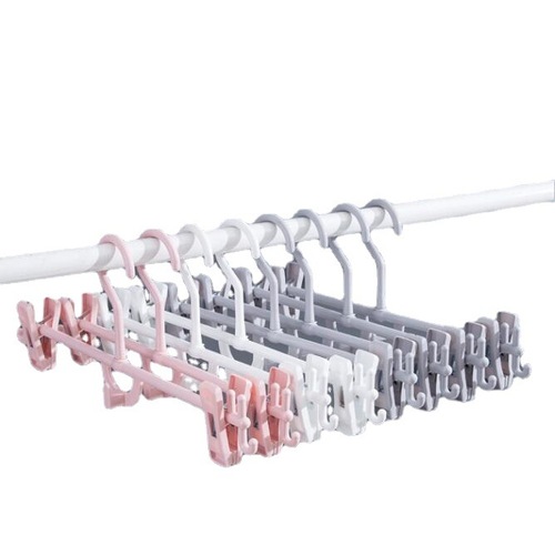 A3031 household plastic rotating trouser clip, skirt clip, trouser rack, telescopic trouser clip, multi-layer superimposed trouser clip