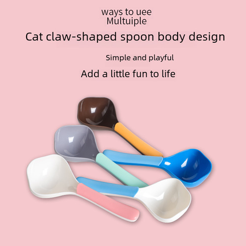 Cross-border direct supply Amazon new pet dog food scoop colorful diamond pet cat food shovel cat food scoop