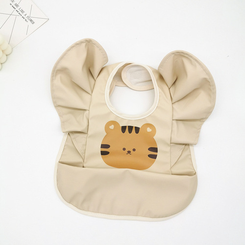 Exported to Denmark children's rice bag baby eating bib baby food supplement rice bag waterproof and anti-dirty pu bib blouse