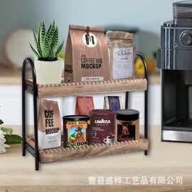木质桌面收纳架化妆品香水储物架双层乐高娃娃水杯展示架调料架