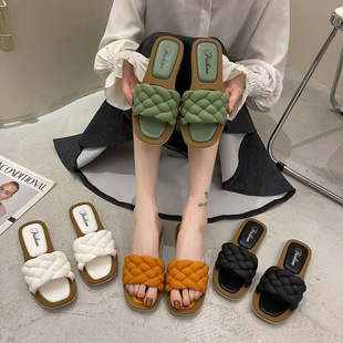 Summer sandals and slippers women wear new flat bottom with sandals women wholesale soft bottom fairy style slippers women non-slip