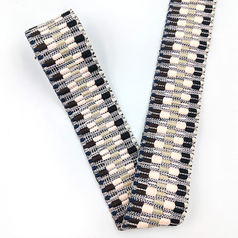 Se puede personalizar 3.8cm5cm cinta jacquard estilo étnico poliéster correa de equipaje ropa zapatos sombreros correa de hombro correa tejida