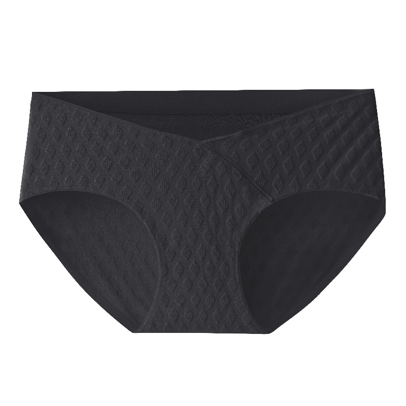 Ropa interior de mujer embarazada algodón transpirable algodón antibacteriano entrepierna temprano, medio y tardío embarazo cintura baja vientre soporte triángulo pantalones cortos ropa interior sin costuras