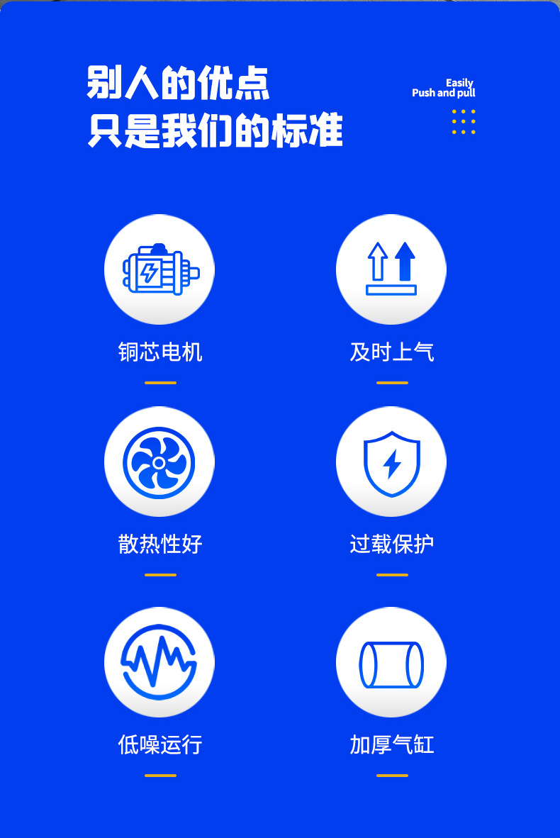 Air Compressor Industrial Grade New Energy Vehicle Oil-Free Air Compressor Silent High-Pressure Air Pump Air Compressor