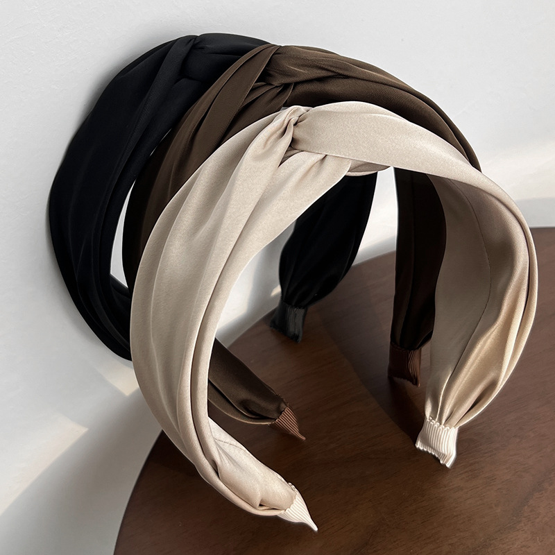 150g Weight Hair Band Hair Accessories Type Daily Occasion Solid Color Pattern Women'S Gender Elegant Style Elegant Solid Color Cloth Hair Band 4