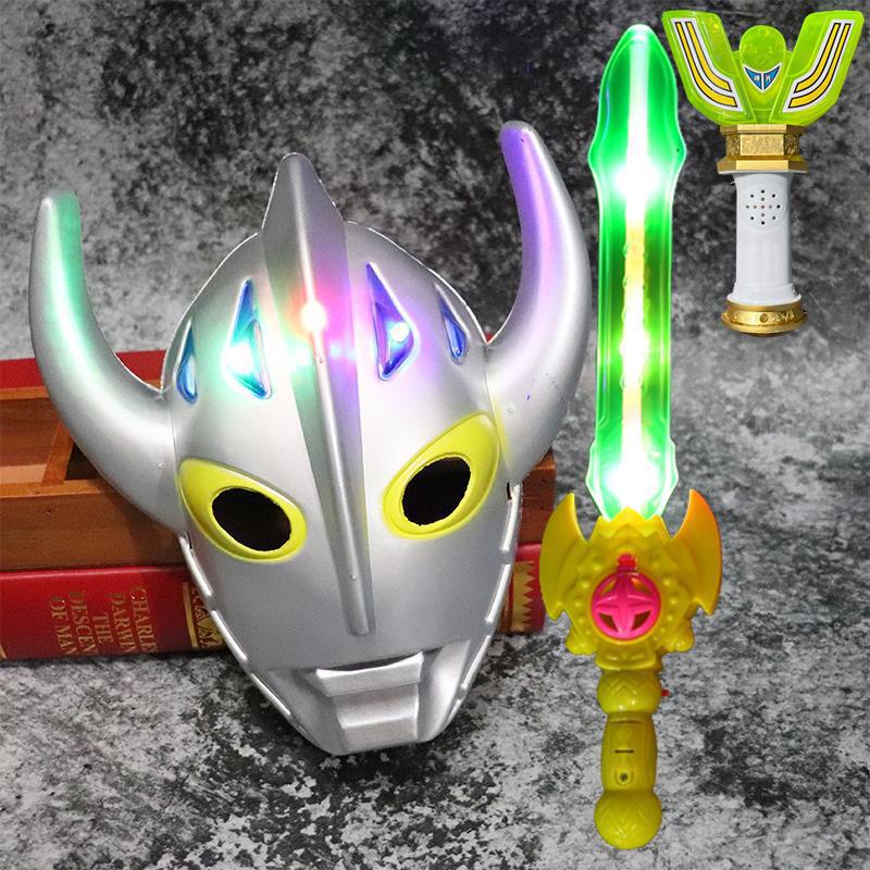 Cerro Autot máscara de niños luminosa máscara de casco de Digia Cerro armas juguetes para niños espada cuerpo