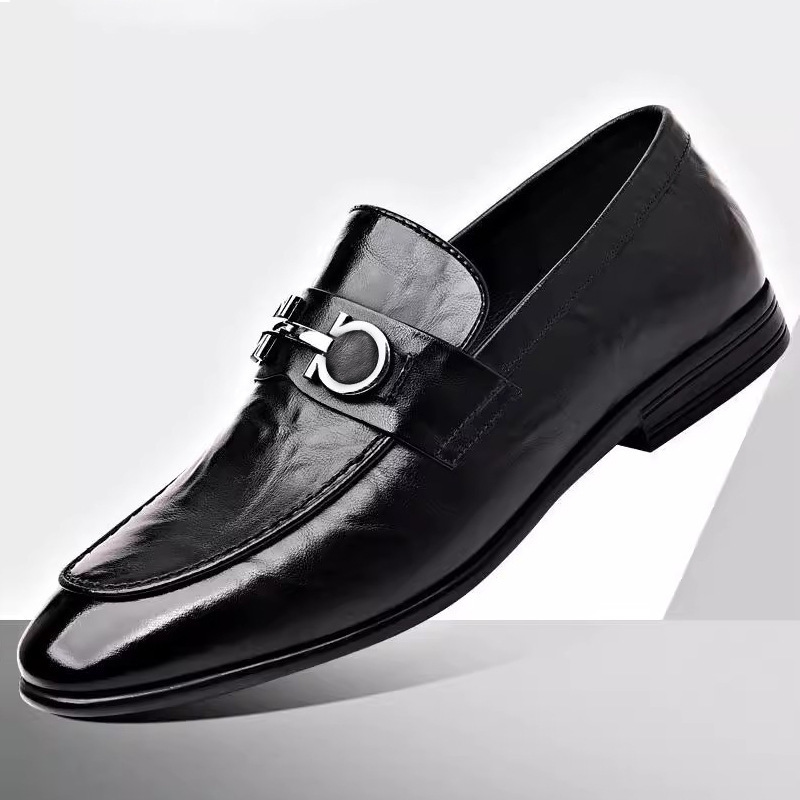 Autumn Korean Style Business Formal Wear Men's Casual Leather Shoes British Fashion Comfortable All-match Breathable Loafers Men's Leather Shoes Autumn Korean Style Business Formal Wear Men's Casual Leather Shoes British Fashion Comfortable All-match Breathable Loafers Men's Leather Shoes
