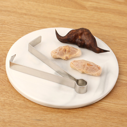 Stainless steel raw and cooked loquat peeling tool, shell removal clip, household loquat skin peeling machine clip, kitchen loquat peeling tool