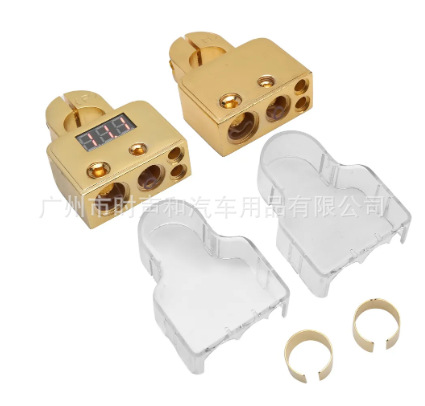 Car Audio Modification Car Battery Terminal Installation Car Battery Connector Battery Clamp Battery Terminal with Display