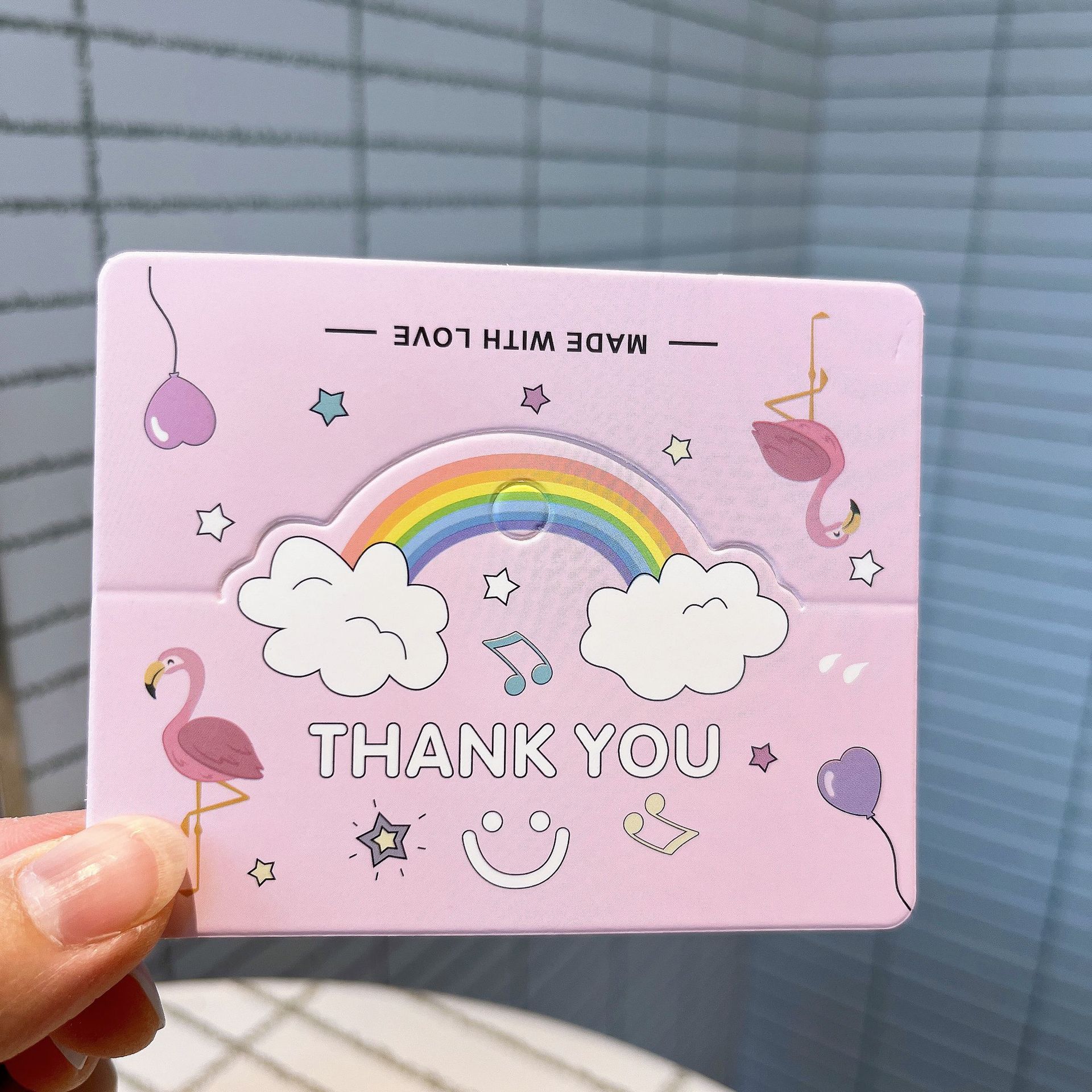 10x8cm Rainbow Fire Bird Card Paper