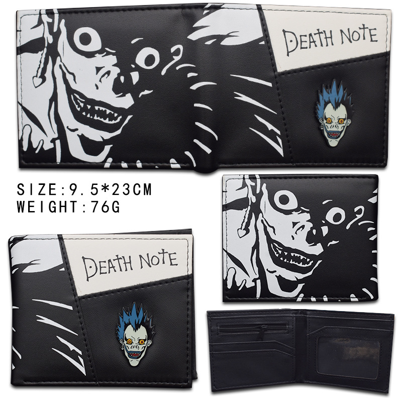 Death Note L noche Shenyue mi Haisha juego de dibujos animados billetera periférica corto horizontal monedero estudiante titular la tarjeta