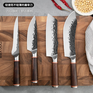 Cross-Border Hot-Selling Yangjiang Spot Kitchen Knife Handmade Hammered Multi-Purpose Knife Boning Knife Retro Household Multi-Purpose Knife