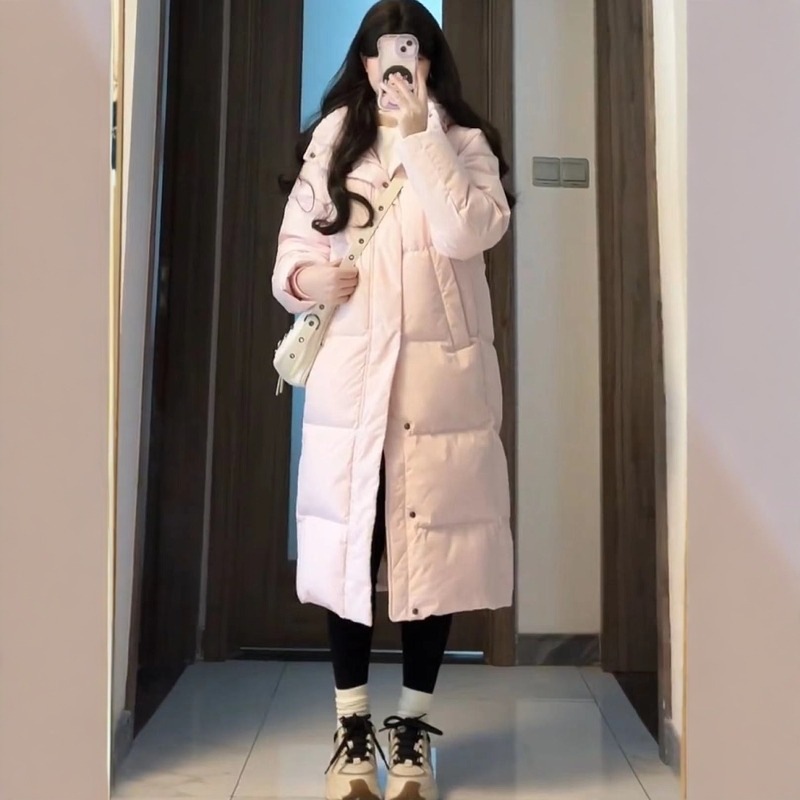 中戏羽绒棉服女中长款2025年冬季新款加厚过膝棉衣棉袄高级感外套|undefined