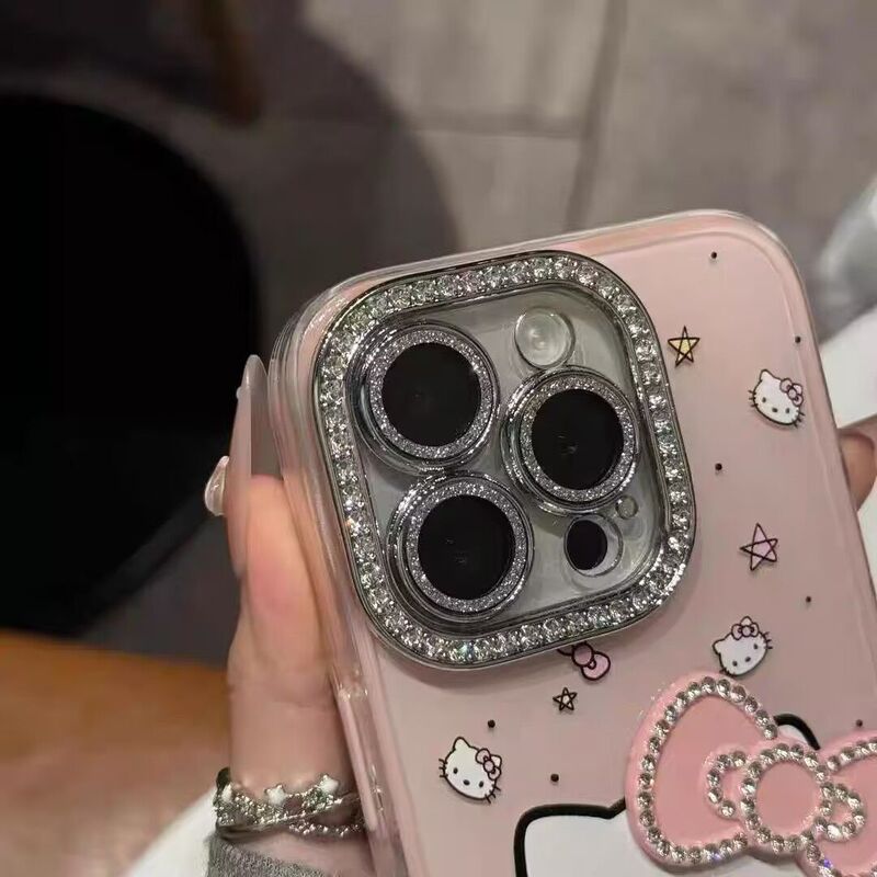 新款卡通KT猫蝴蝶结适用iPhone16手机壳苹果15promax可爱14/13硬|undefined