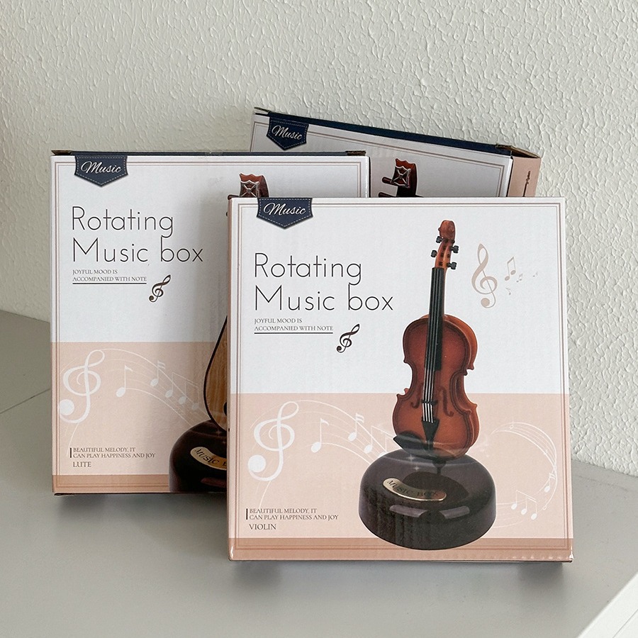 Adornos medievales, instrumentos musicales retro literarios, cajas de música, cajas de música para violín, regalos de cumpleaños, decoraciones clásicas