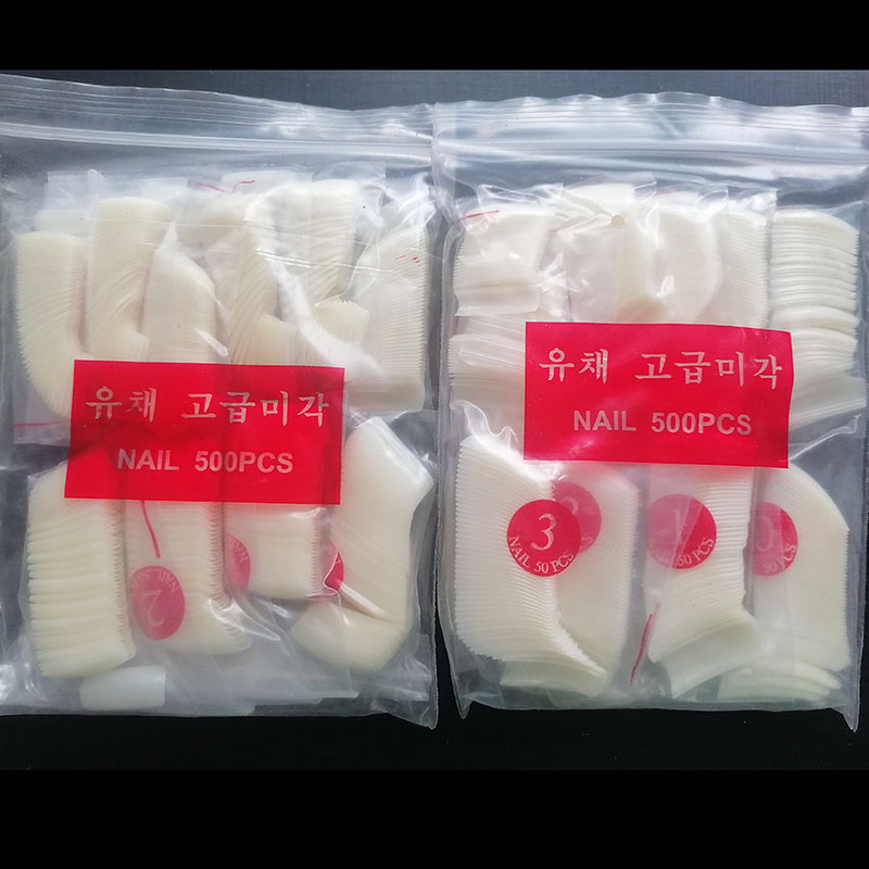 500 Bag Blister Boxed 100 Pieces Nail Art French Half Paste Full Paste Nail Pieces Transparent White Fake Nail Patch 500 Bag Blister Boxed 100 Pieces Nail Art French Half Paste Full Paste Nail Pieces Transparent White Fake Nail Patch